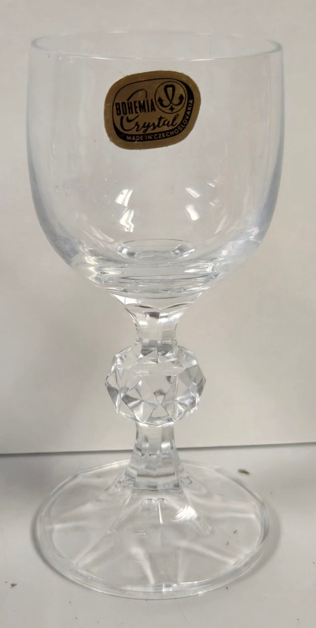 Bohemia Claudia Fine Lead Crystal Cordial Glasses – Set of 4, 2.5 oz | Made in Czechoslovakia