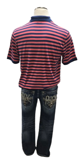 Polo Ralph Lauren Classic Fit Red/Blue Striped Shirt      s7