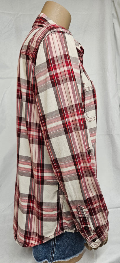 CARHARTT - Adjustable Long Sleeve Flannel Button Up Shirt