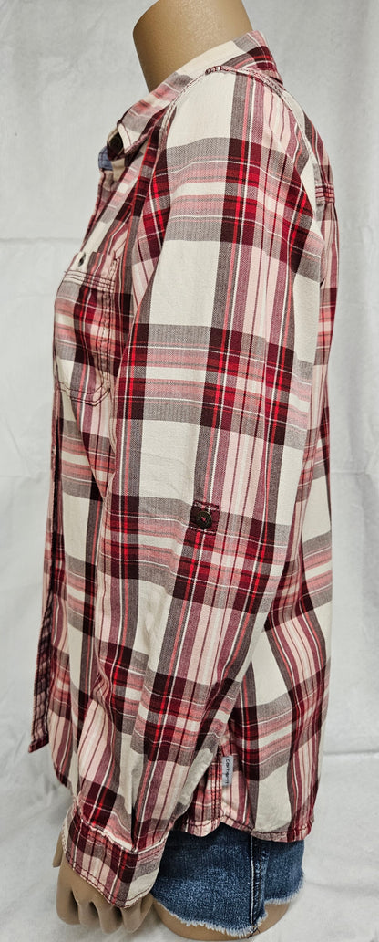 CARHARTT - Adjustable Long Sleeve Flannel Button Up Shirt