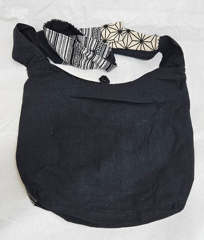 Large Cotton Ghary Triple Face Sun Moon Hobo Bag/Purse