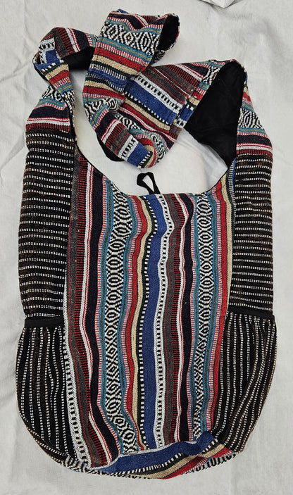 Large Hobo Style Purse/Bag With a Single Mushroom on the front