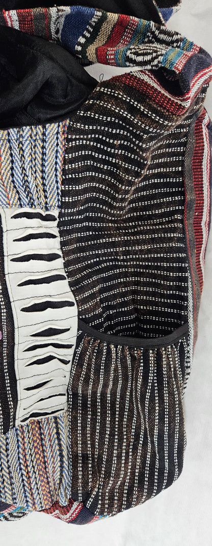 Large Hobo Style Purse/Bag With a Single Mushroom on the front