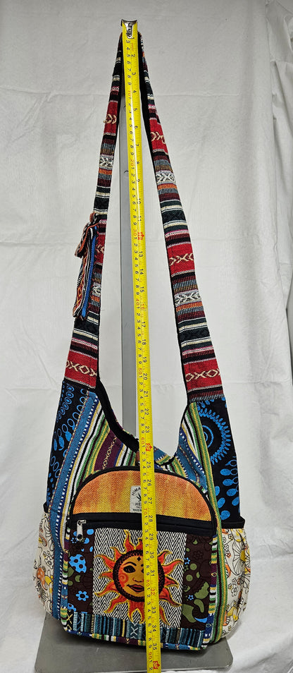 Large Hobo Style Purse/Bag With a Sun on the Front