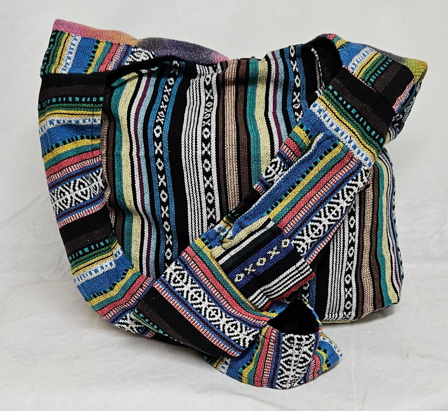 Large Hobo Style Purse/Bag With 2 Elephants and a Peace Sign on the Front