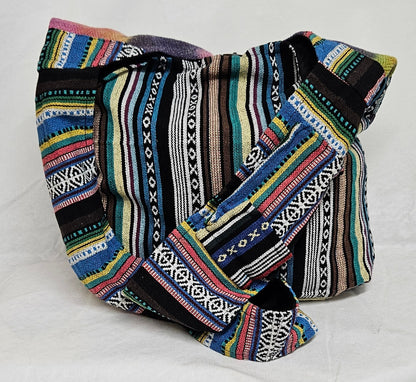 Large Hobo Style Purse/Bag With 2 Elephants and a Peace Sign on the Front