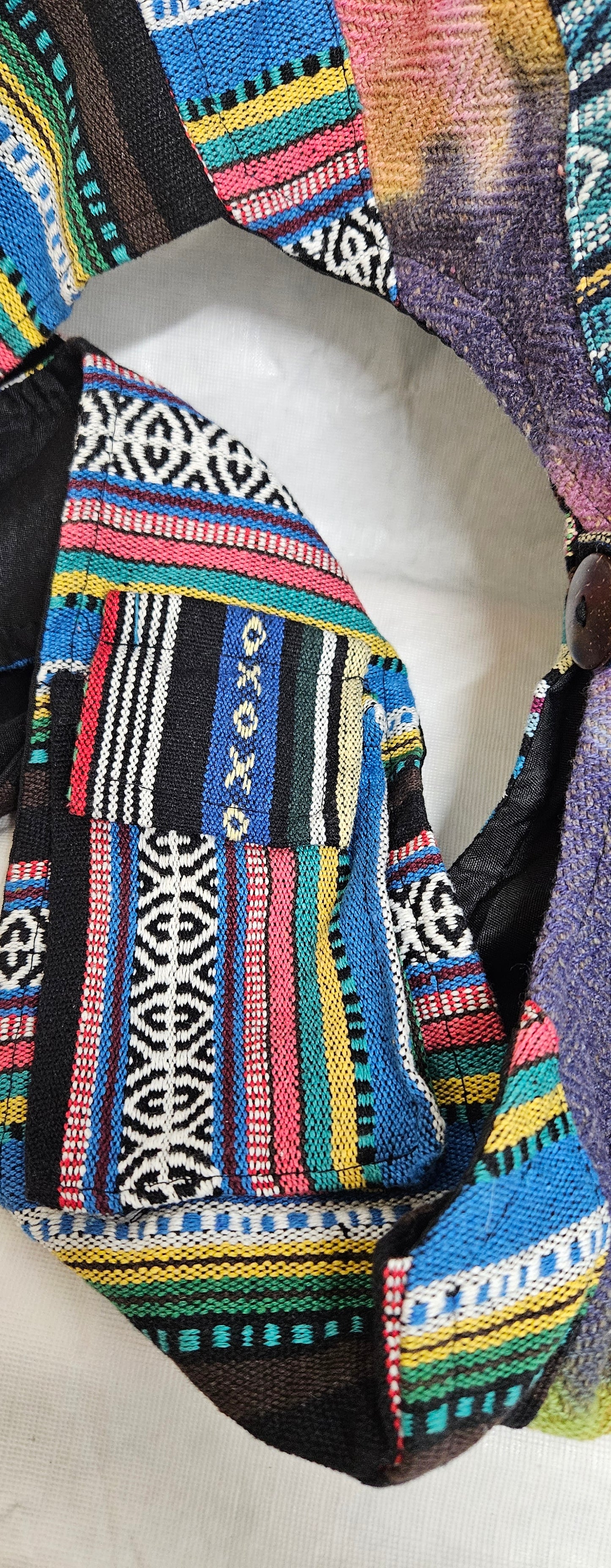 Large Hobo Style Purse/Bag With 2 Elephants and a Peace Sign on the Front