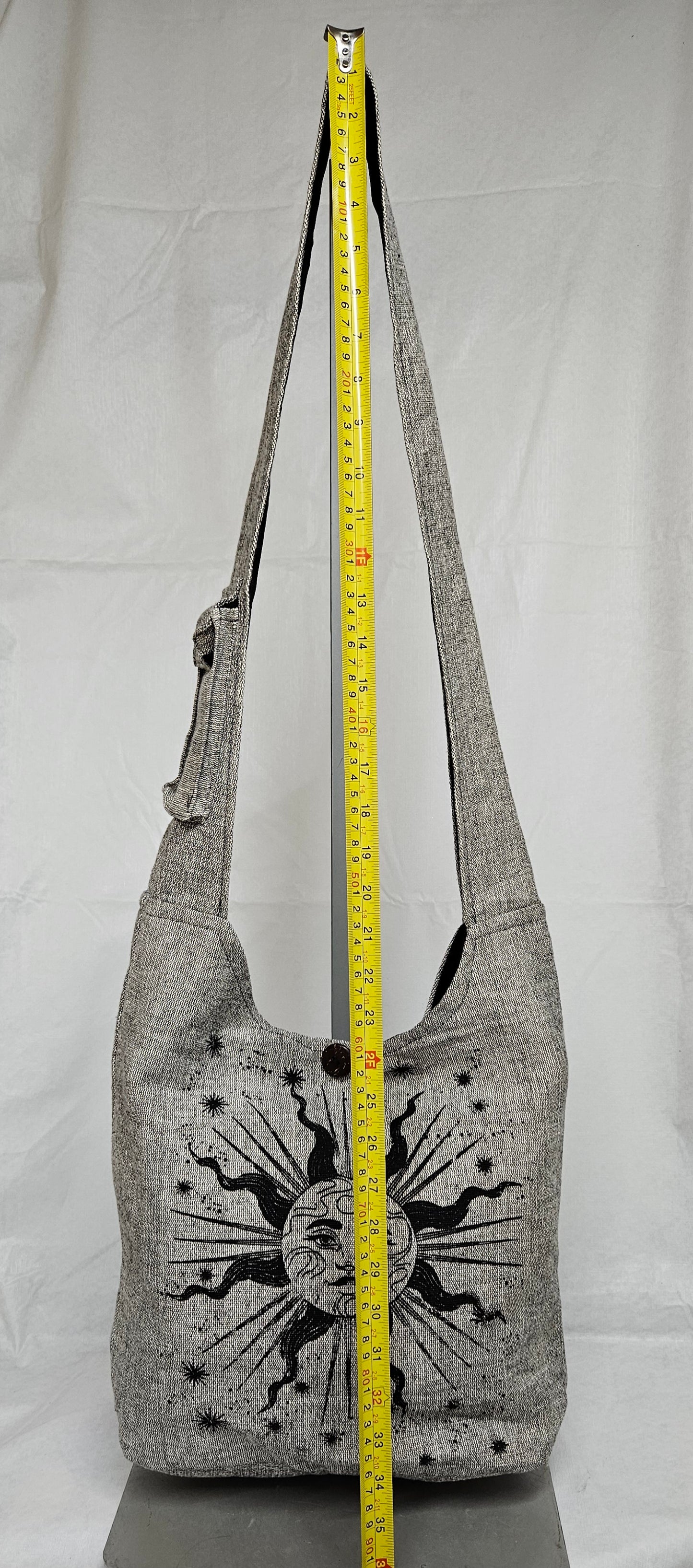 Large Hobo Style Purse/Bag With Large Sun on The Front