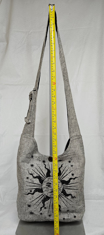 Large Hobo Style Purse/Bag With Large Sun on The Front