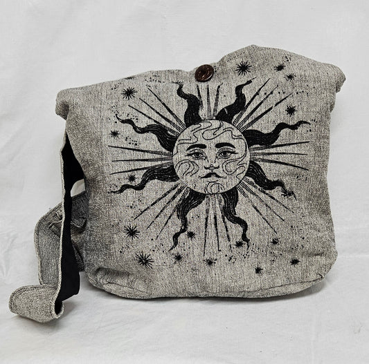 Large Hobo Style Purse/Bag With Large Sun on The Front