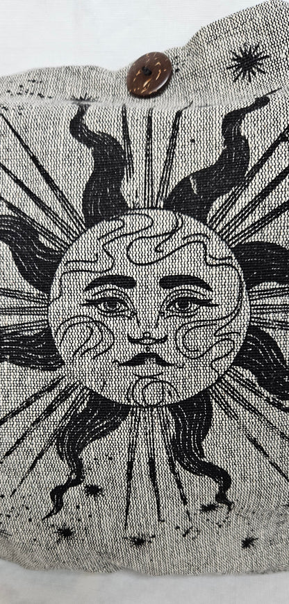 Large Hobo Style Purse/Bag With Large Sun on The Front