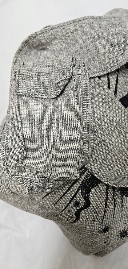 Large Hobo Style Purse/Bag With Large Sun on The Front