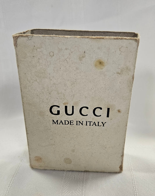 Vintage Gucci Lighter with Wooden Box Made In Italy