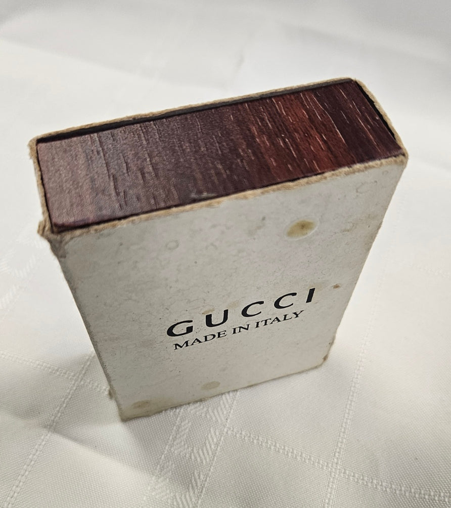 Vintage Gucci Lighter with Wooden Box Made In Italy
