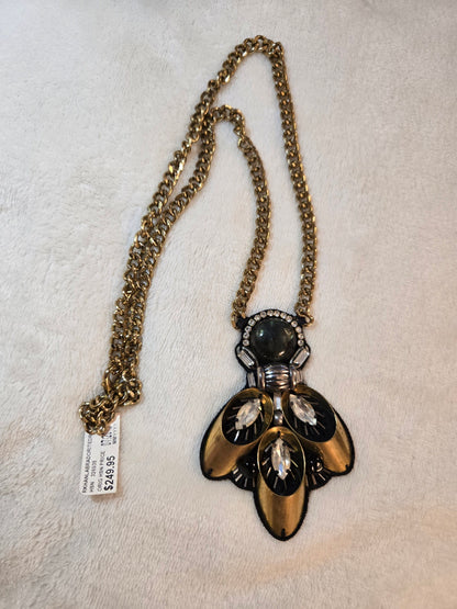 Ranjana Khan Labradorite 24 1/2" Drop Necklace - Bee Theme