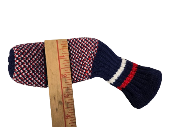 Set of 2 Scott Edward Knitted Golf Club Head Covers #9 and A Iron Covers