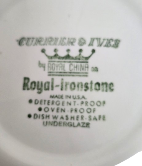 Vintage Currier & Ives Blue Early Winter by Royal China Soup Bowl