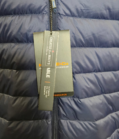 Hawke & Co Men's Navy XL Packable Down Jacket – Lightweight, Windproof, Water-Resistant