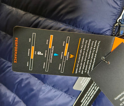 Hawke & Co Men's Navy XL Packable Down Jacket – Lightweight, Windproof, Water-Resistant