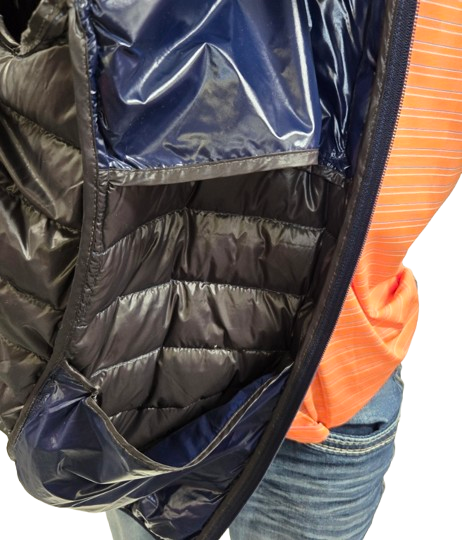 Hawke & Co Men's Navy XL Packable Down Jacket – Lightweight, Windproof, Water-Resistant