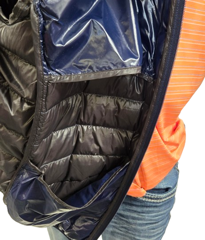 Hawke & Co Men's Navy XL Packable Down Jacket – Lightweight, Windproof, Water-Resistant