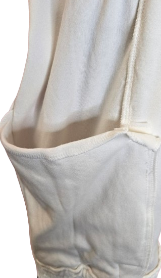 Fila Creamy White Velour Track Jacket – Retro Sporty Style, 2X, Ribbed Cuffs