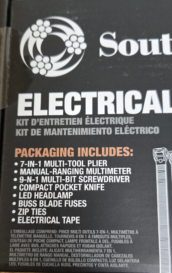 Electrical Maintenance Tool Kit – Multimeter, Multi-Tool, Screwdriver, Knife & LED Headlamp