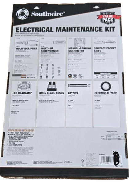 Electrical Maintenance Tool Kit – Multimeter, Multi-Tool, Screwdriver, Knife & LED Headlamp