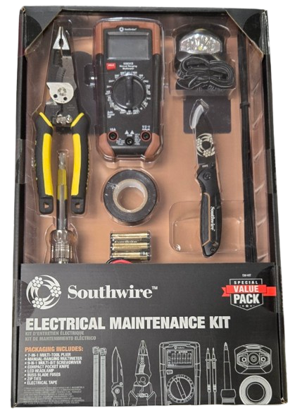 Electrical Maintenance Tool Kit – Multimeter, Multi-Tool, Screwdriver, Knife & LED Headlamp