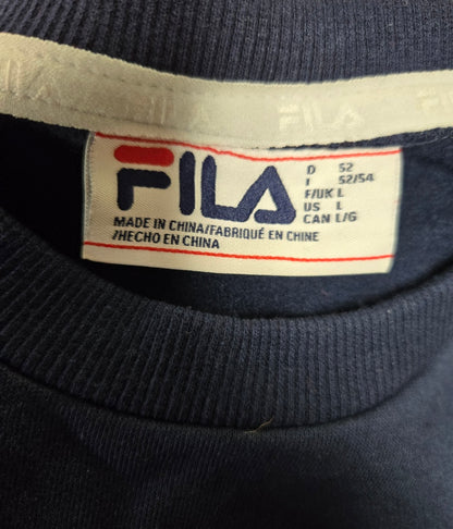 FILA Men’s Colorblock Logo Sweatshirt – Navy/White/Red Long Sleeve Pullover