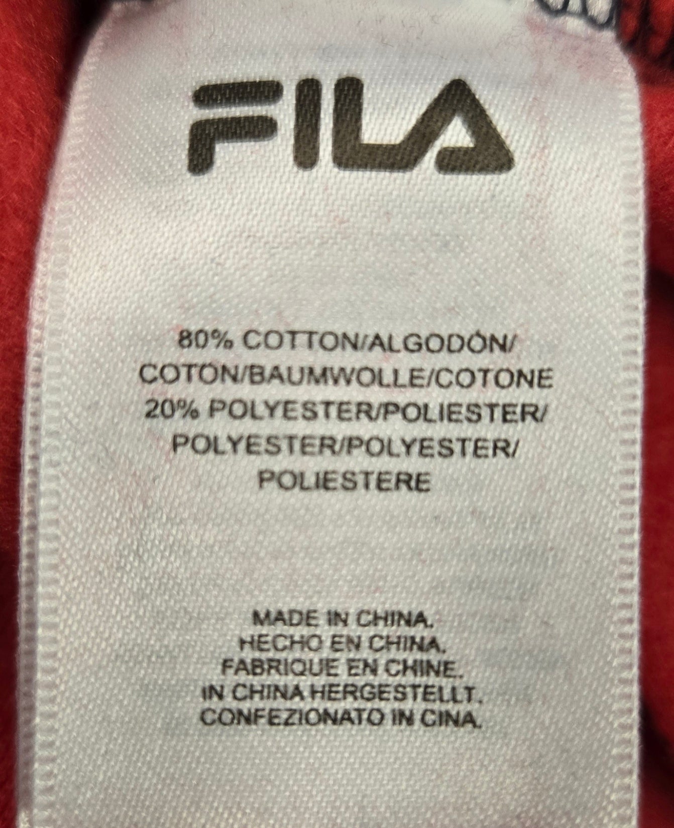 FILA Men’s Colorblock Logo Sweatshirt – Navy/White/Red Long Sleeve Pullover