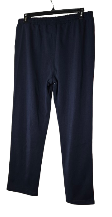 FILA Vintage Snap Track Pants – Navy & Red Striped Retro Athletic Style