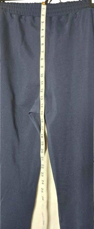 FILA Vintage Snap Track Pants – Navy & Red Striped Retro Athletic Style