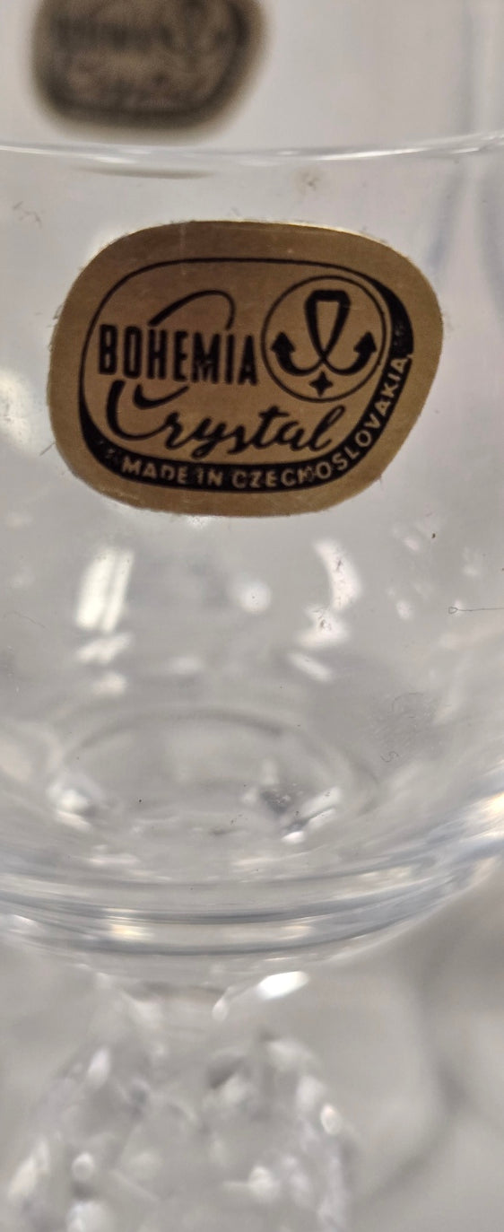 Bohemia Claudia Fine Lead Crystal Cordial Glasses – Set of 4, 2.5 oz | Made in Czechoslovakia