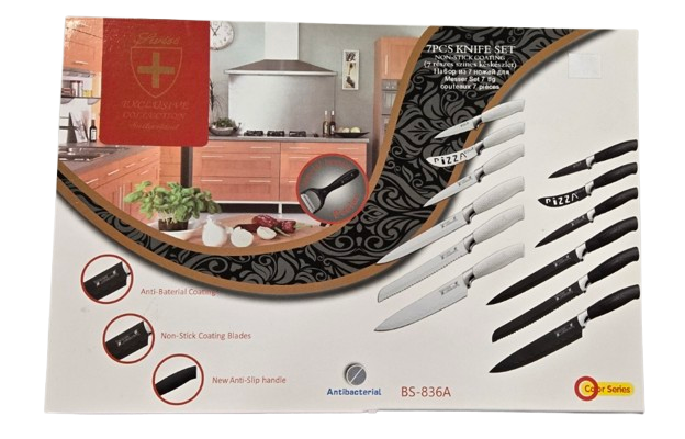 Swiss Exclusive Collection 7 PCS Knife Set Non-Stick Coating