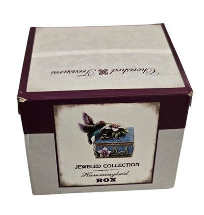 Cherished treasures, jeweled collection, hummingbird trinket box