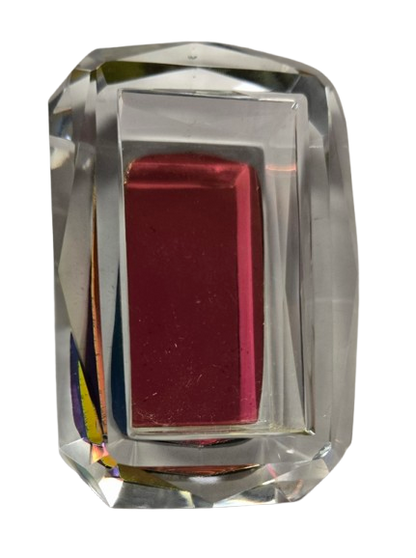 Hummingbird Jeweled Trinket Box with an Iridescent Glass Crystal Base