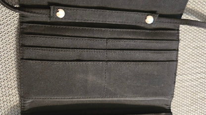 Black Nylon Crossbody Wallet w/ Detachable Strap, Washable & Water‑Resistant