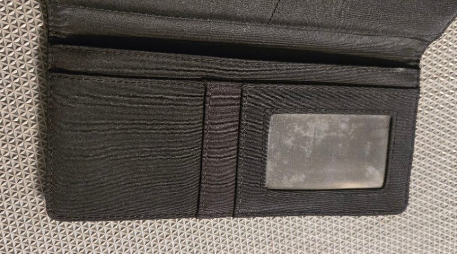 Black Nylon Crossbody Wallet w/ Detachable Strap, Washable & Water‑Resistant