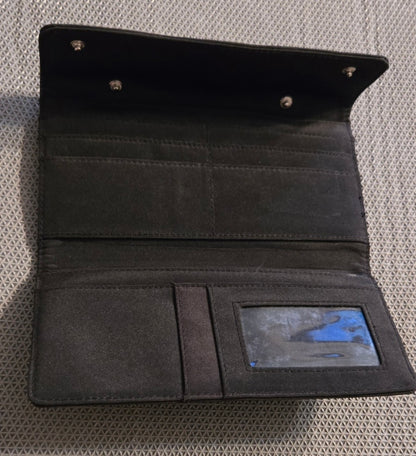 Black Nylon Crossbody Wallet w/ Detachable Strap, Washable & Water‑Resistant
