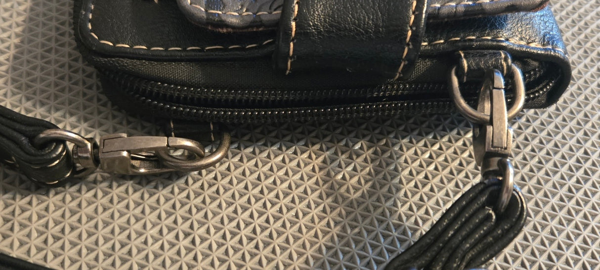 Montana West Western Tooled Phone Case Crossbody Wallet Black