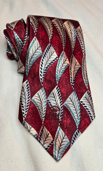 Countess Mara Silk Tie Red Leaf USA Kelley’s Exclusive Designer Necktie