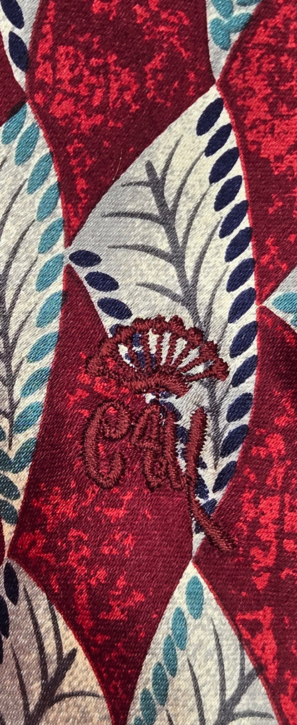 Countess Mara Silk Tie Red Leaf USA Kelley’s Exclusive Designer Necktie