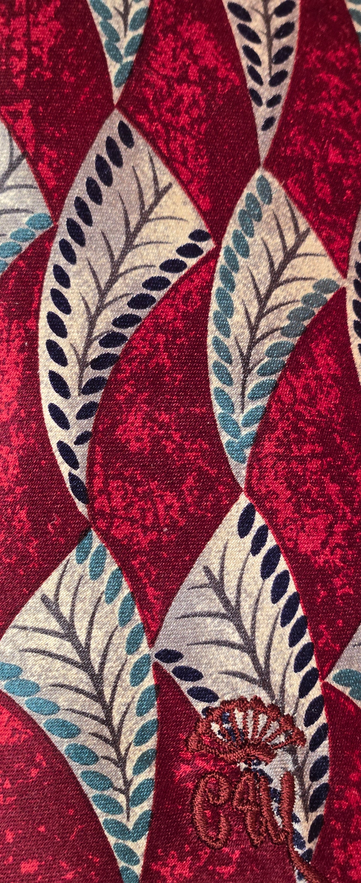 Countess Mara Silk Tie Red Leaf USA Kelley’s Exclusive Designer Necktie