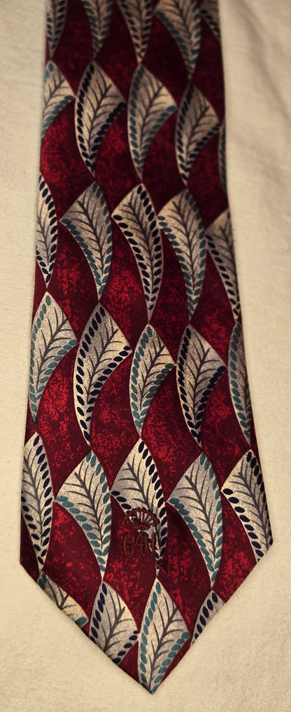 Countess Mara Silk Tie Red Leaf USA Kelley’s Exclusive Designer Necktie
