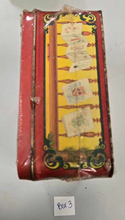 VINTAGE Sealed 1992 Crayola Collectible Holiday Tin, Bear Ornament, and 64 box of Crayons