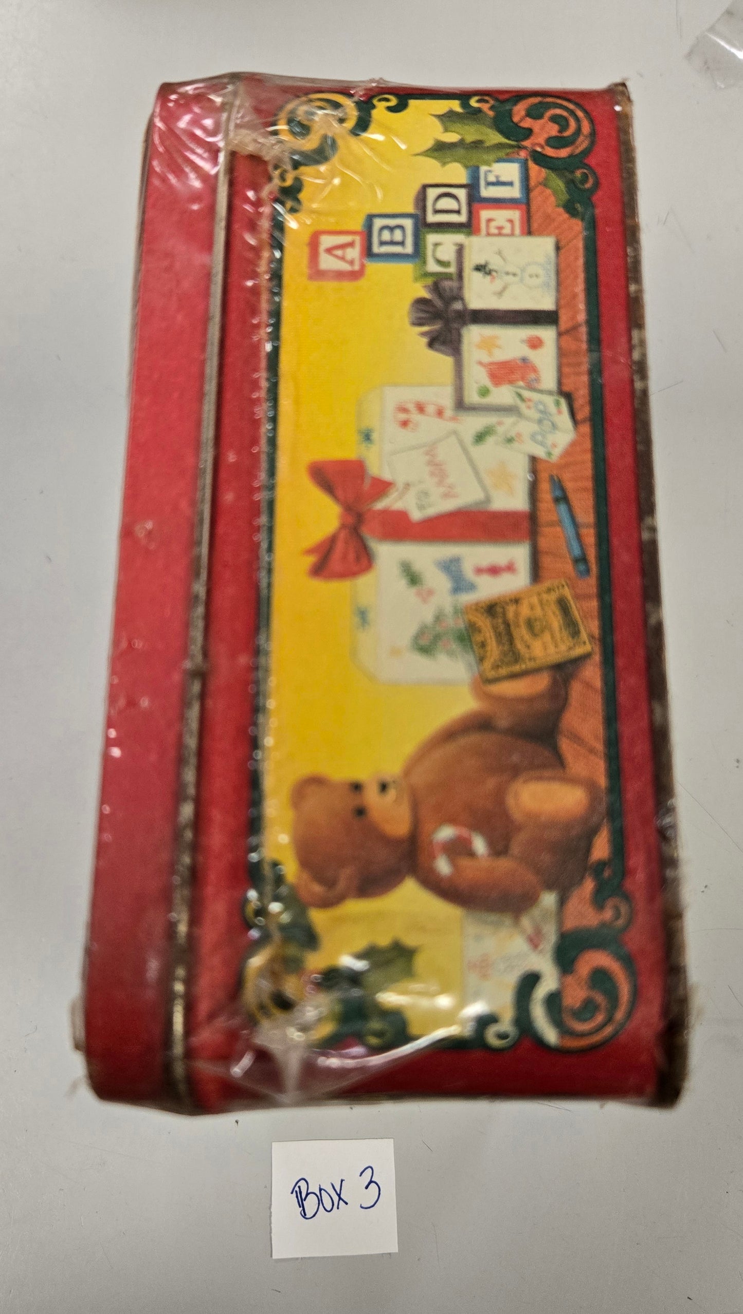 VINTAGE Sealed 1992 Crayola Collectible Holiday Tin, Bear Ornament, and 64 box of Crayons