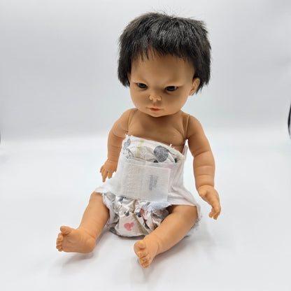 Vintage Berjusa 13" Baby Doll – Soft Vinyl – Black Hair – Spain