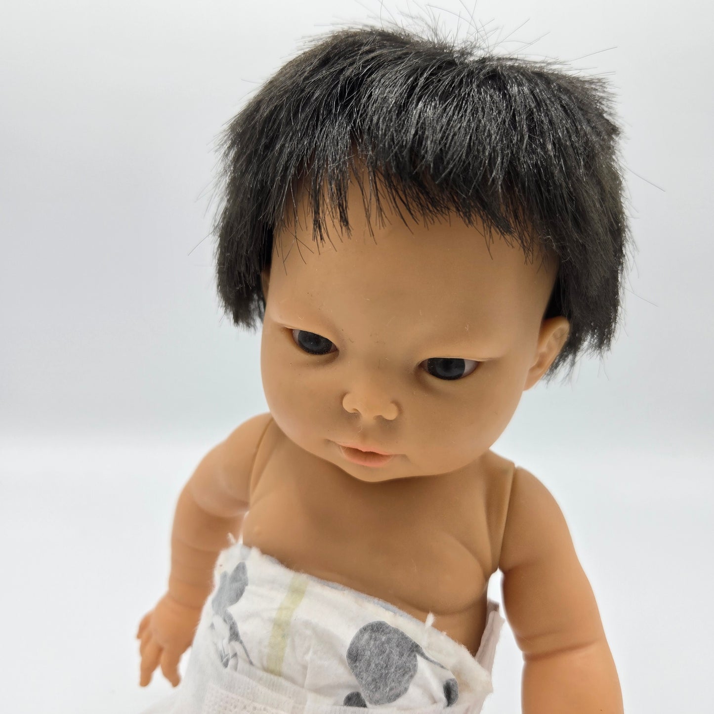 Vintage Berjusa 13" Baby Doll – Soft Vinyl – Black Hair – Spain