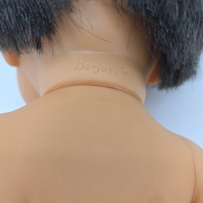 Vintage Berjusa 13" Baby Doll – Soft Vinyl – Black Hair – Spain